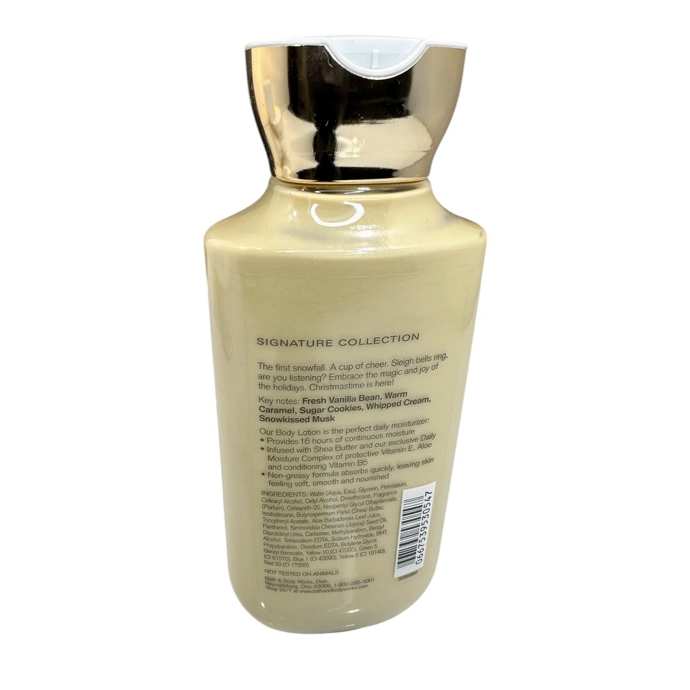 Bath & Body Works Vanilla Bean Noel Body Lotion Holiday Traditions 8 oz - Picture 2 of 2